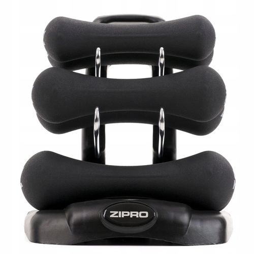 Hantle Hantelki Neoprenowe do ćwiczeń Zestaw ciężarków + Stojak 9kg Zipro na Arena.pl