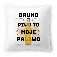 Poduszka Dla Bruna Na Urodziny Ze Zdjęciem Na Prezent Biała 40X40 Cm