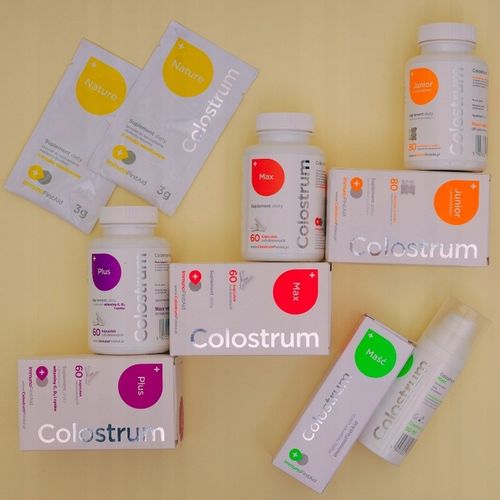 Suplement diety Colostrum PLUS witamina C, D+CYNK KAPSUŁKI 60 dni + prezent na Arena.pl