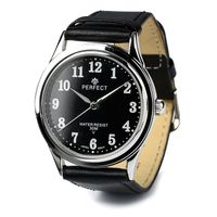 Męski zegarek na rękę kwarcowy wyraźny DUŻE CYFRY klasyczny skórzany pasek