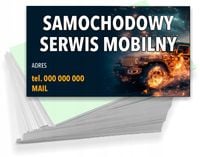 Wizytówki firmowe REKLAMOWE Foliowane 1000 szt SAMOCHODOWY SERWIS MOBILNY