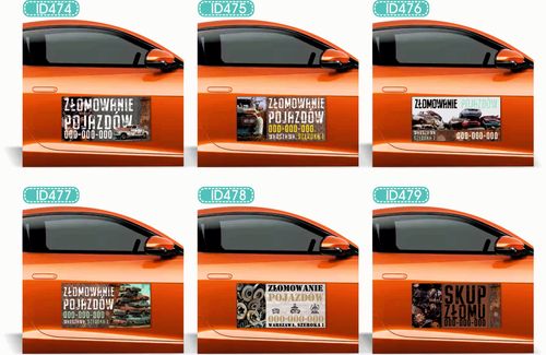 Magnes na auto reklama magnetyczna 60x30 TAXI SZYBKO BEZPIECZNIE na Arena.pl