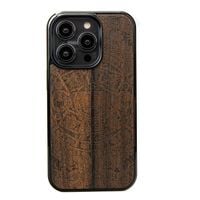Drewniane Etui Bewood do iPhone 15 Pro KALENDARZ AZTECKI ZIRICOTE