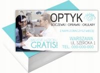 Wizytówki firmowe 200 szt DUŻO WZORÓW do wyboru OPTYK
