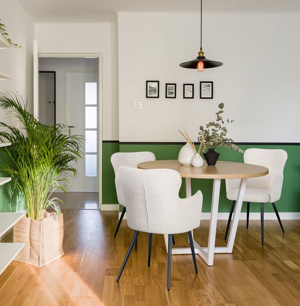 Krzesło Cherson białe tkanina teddy bear tapicerowane zdjęcie 2