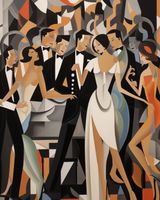 Plakat 40x50cm Bal w Art Deco