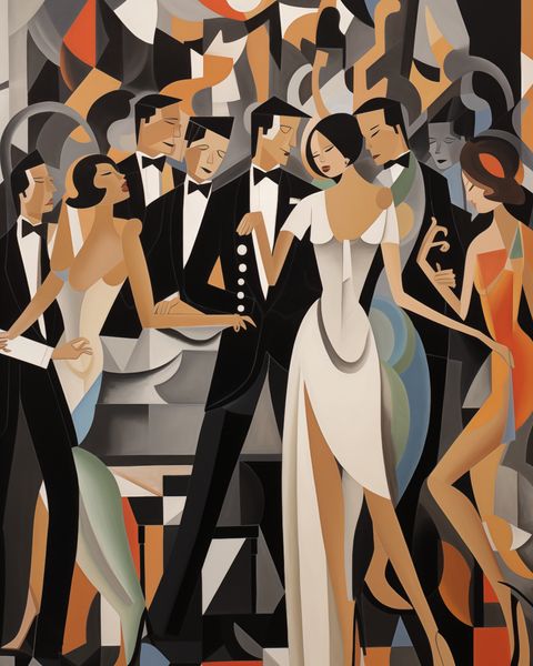 Plakat 40x50cm Bal w Art Deco zdjęcie 1