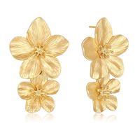 Kolczyki ZŁOTE kwiaty wiszące eleganckie kwiatowe KOKONET 3-0351