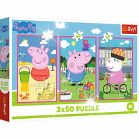 PUZZLE 3X50 SIŁA PRZYJAŹNI ŚWINKA PEPPA 34877