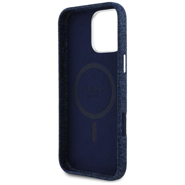 etui guess denim triangle logo magsafe   do iphone 16 pro max zdjęcie 7