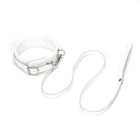 obróżka ze smyczą fuji white collar with leash liebe seele