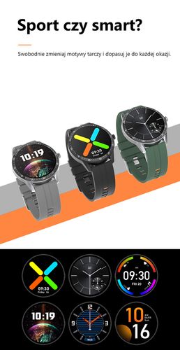 SMARTWATCH MĘSKI G. Rossi SW018-4 black/red (sg012d) WŁASNE TARCZE na Arena.pl