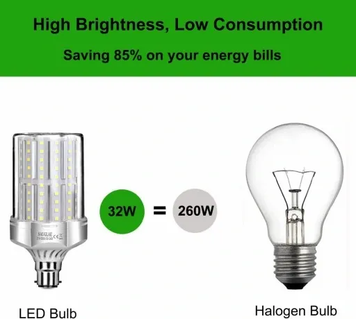 Żarówki LED SAUGLAE 32 W 6000 K 3600 lm B22 z trzonkiem bagnetowym 2 szt. zdjęcie 4