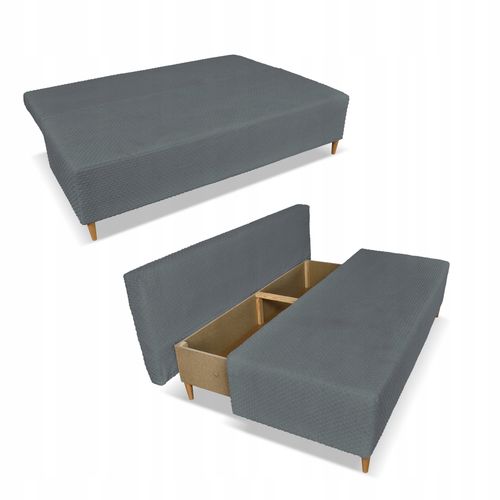 Kanapa sofa KIMO f. spania pojemnik Family Meble Twisster zielona sztruks na Arena.pl