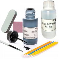 Zestaw Lakier Samochodowy Zaprawka Dowolny Kolor 50ml Lakier Bezbarwny 2k