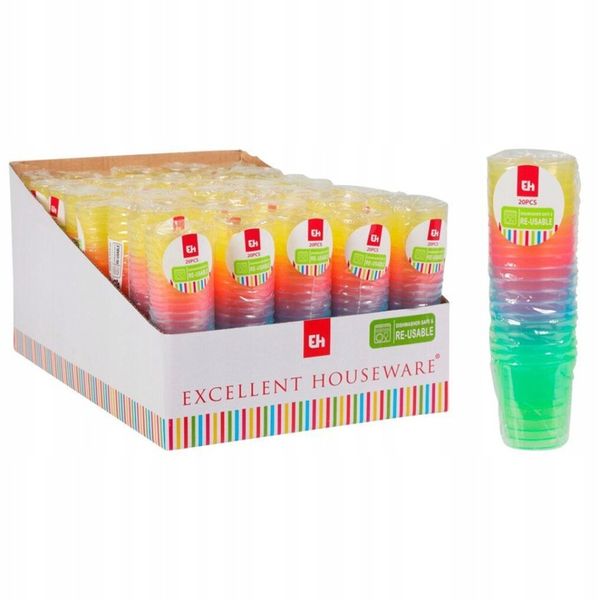 Plastikowe kieliszki do shotów wódki 20 szt 30ml zdjęcie 2