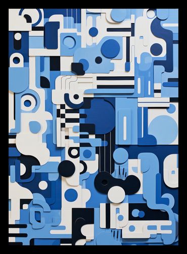 Plakat 20,5x28,4cm Niebieski Labirynt na Arena.pl