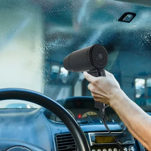 PRZENOŚNA SUSZARKA DO WŁOSÓW W SAMOCHODZIE, WTYCZKA ZAPALNICZKI, CZARNY na Arena.pl