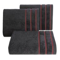 Ręcznik Dona 30x50 cm czarny bawełna frotte z bordiurą