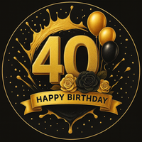 Opłatek na tort Urodziny 18 30 40 50 60 Happy Birthday Okazjonalny