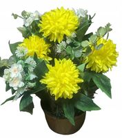 Stroik CH1 chryzantema kompozycja kwiaty sztuczne grób bukiet STANPOL