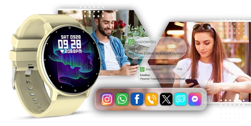 smartwatch giewont ecru gw120-6 zdjęcie 8