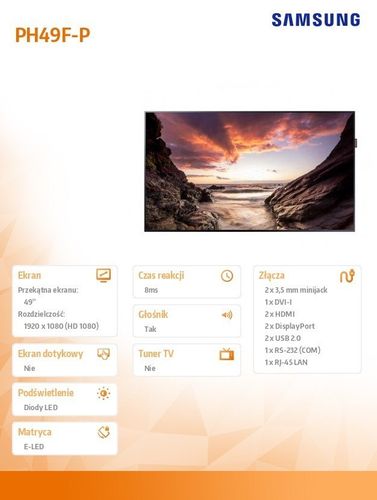 Samsung 49'' PH49F-P na Arena.pl