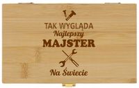 SKRZYNKA Z NARZĘDZIAMI 21 el. prezent DLA MAJSTERKOWICZA twój tekst GRAWER