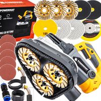 SZLIFIERKA POLERKA DO BETONU 2450W Z ODPYLANIEM REGULACJA OBROTÓW + TARCZE