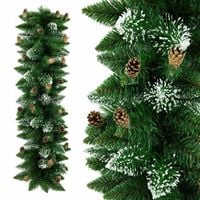 Piękna Girlanda świąteczna z szyszkami oszroniona kominek ARCTIC sosna 496