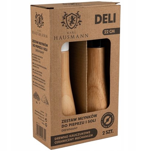 MŁYNEK DO PIEPRZU RĘCZNY ZESTAW 2 SZT MŁYNEK DO PIEPRZU I SOLI DREWNO na Arena.pl
