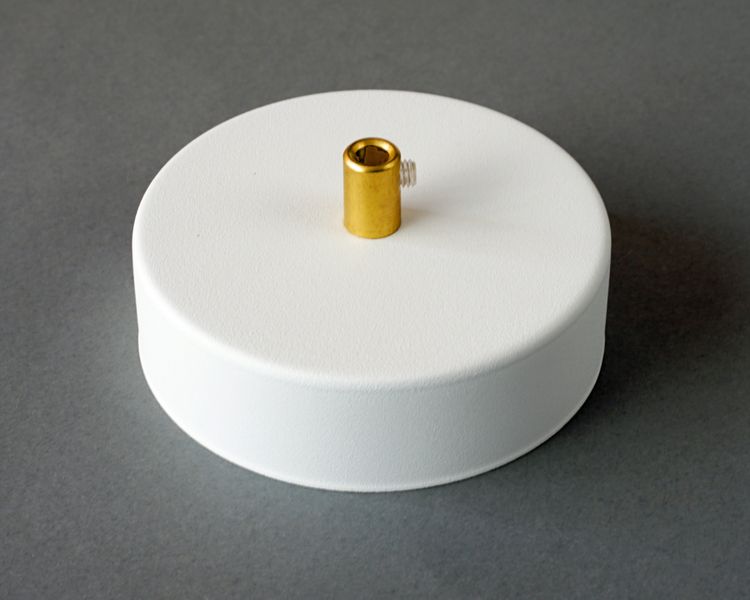 Podsufitka Biała 1 otwór 100mm + mosiądz zdjęcie 3