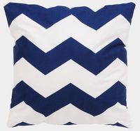 Poduszka Chevron 40x40cm biały/granatowy