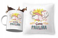Zestaw Dla Pauliny Poduszka + Kubek Dla Dziecka Z Nadrukiem Ze Zdjęciem