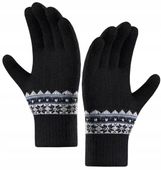 Rękawiczki Dotykowe Nordycki Wzór Ciepłe Zimowe