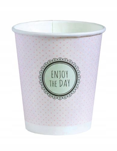 KUBKI PAPIEROWE DO KAWY 250ML SUP PASTELE + WIECZKA 100SZT na Arena.pl