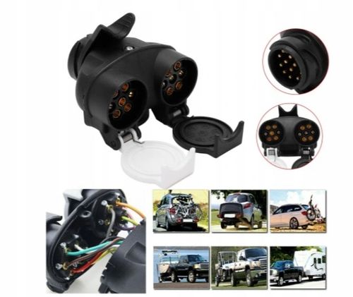 ADAPTER WTYCZKI I GNIAZDA KONWERTER 13-7 PINÓW TYPU N/S DO PRZYCZEPY WODOOD na Arena.pl