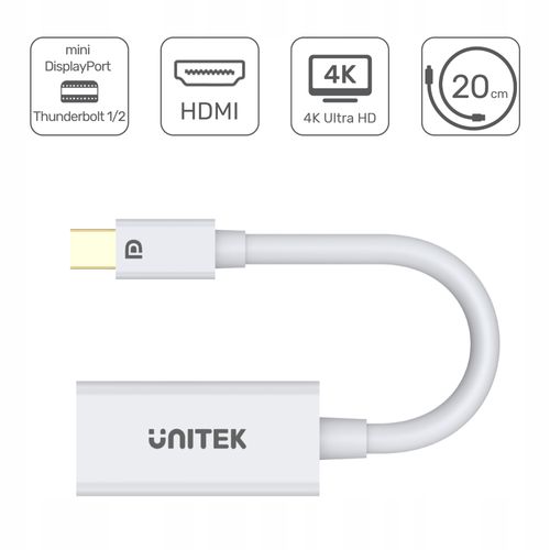 Adapter Unitek Y-6331 miniDisplayPort-HDMI 4K na Arena.pl