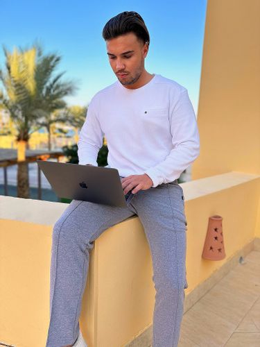 Sweter męski biały Amir Rozmiar - XL na Arena.pl