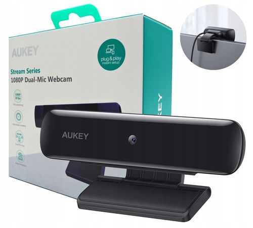 AUKEY PC-W1 Kamera internetowa Full HD 1920x1080 1080p 30fps 2xmikrofony na Arena.pl
