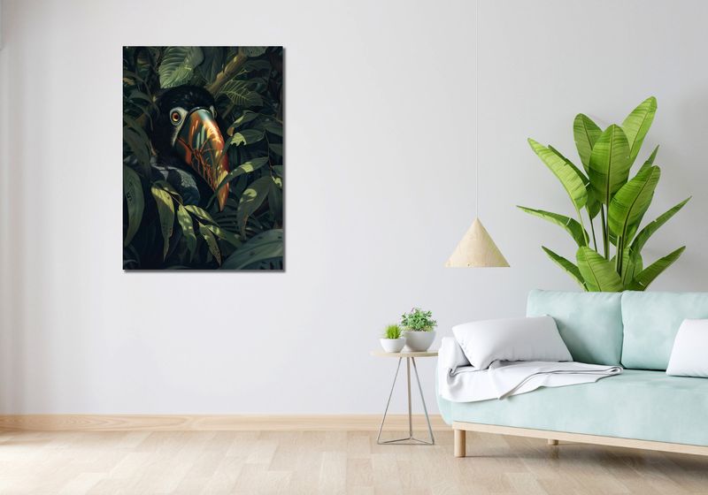 Obraz 70x100cm Skryty Tukan zdjęcie 2