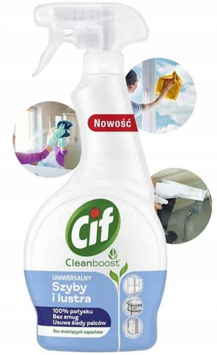 cif cleanboost uniwersalny płyn do szyb i luster 500ml na Arena.pl