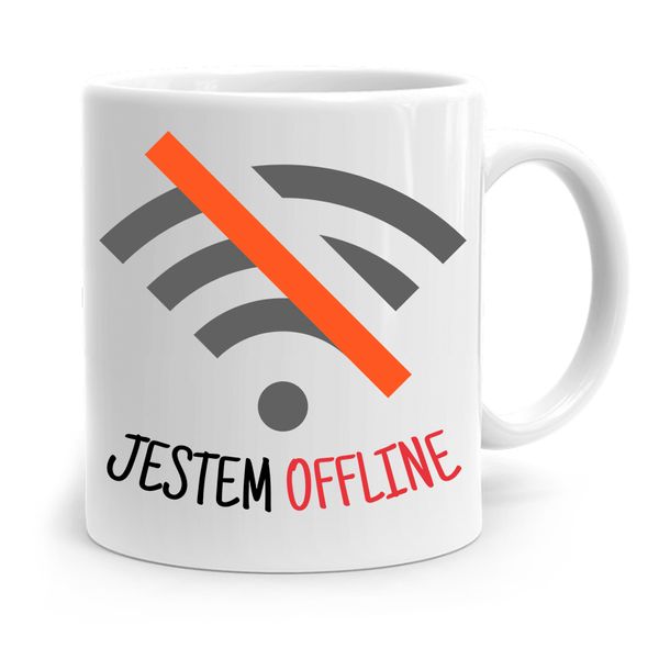 Kubek Informatyka Programisty Jestem Offline Z Nadrukiem Ze Zdjęciem zdjęcie 1