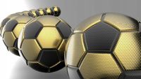 FOTOTAPETA piłkarska ZŁOTA PIŁKA 3D 200x130