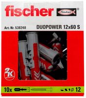 FISCHER kołki kołek duopower 12x60 S 10 sztuk