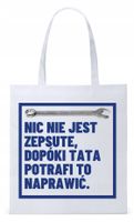 Dla Taty Tatusia Prezent Torba Eco Biała Shopper Z Nadrukiem Ze Zdjęciem