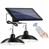 ZESTAW 2x ŻYRANDOL WISZĄCA LAMPA SOLARNA LED PILOT