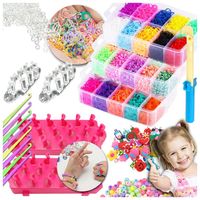 GUMKI DO ROBIENIA BRANSOLETEK DUŻY MEGA ZESTAW XXL 15000 URODZINY DIY GRUBE