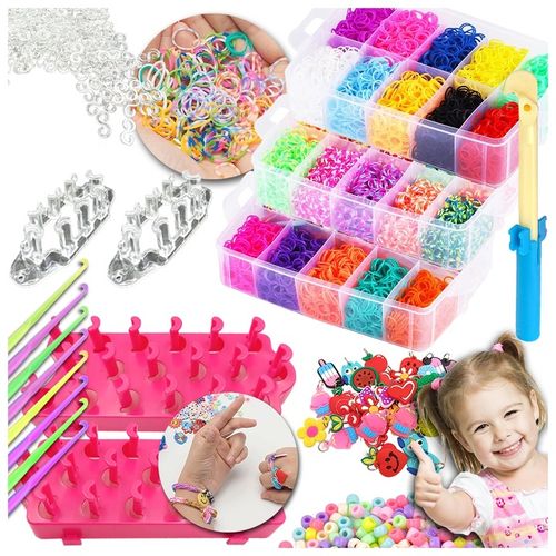 GUMKI DO ROBIENIA BRANSOLETEK DUŻY MEGA ZESTAW XXL 15000 URODZINY DIY GRUBE na Arena.pl