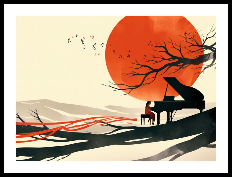 Plakat 55x40cm Pianistka zdjęcie 3